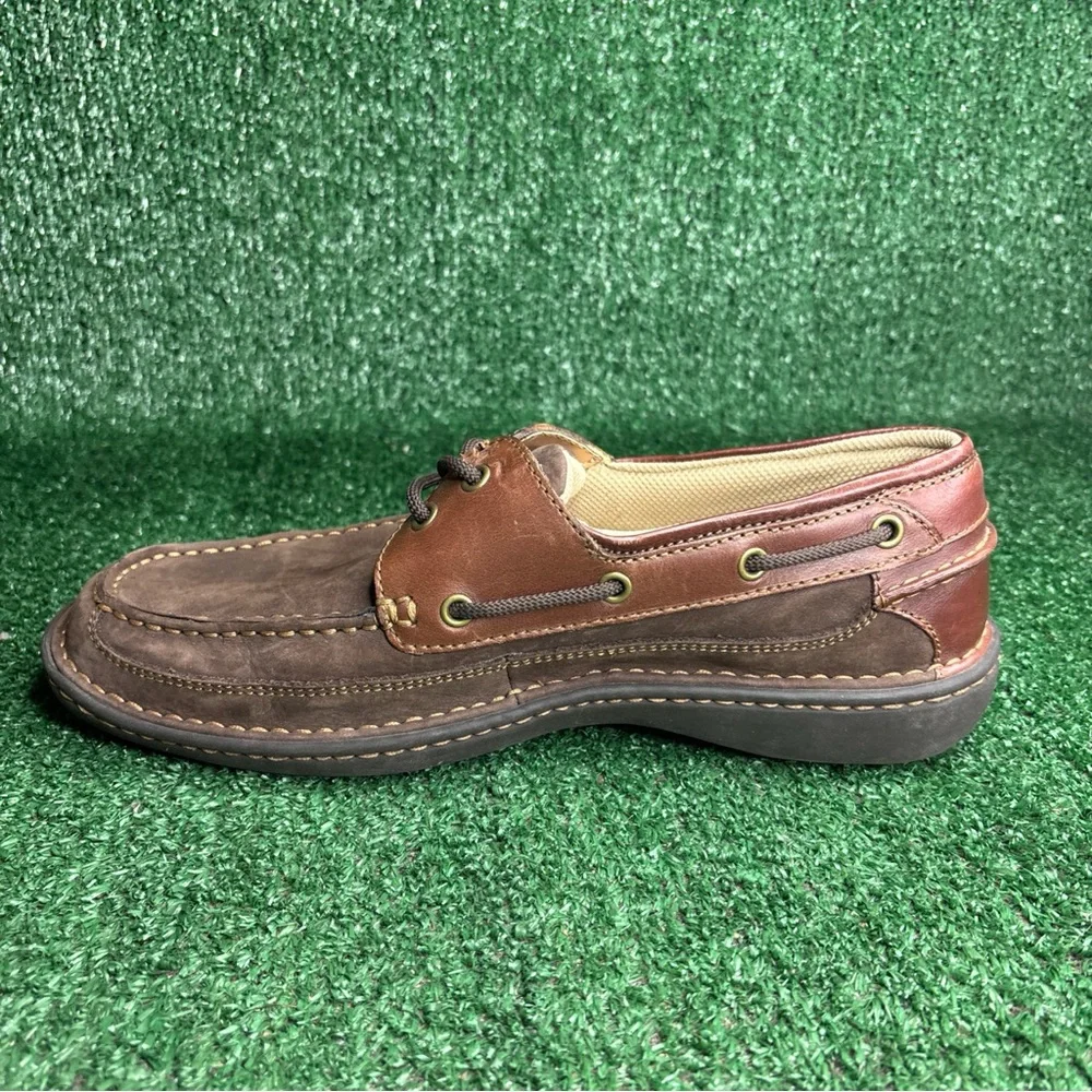 Nunn Bush Comfort Boat Shoes Brown Leather Mens‎ Size 10.5 M